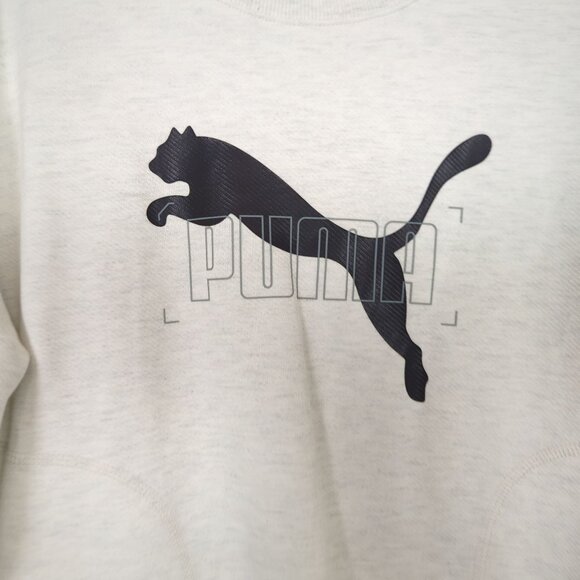 PUMA‎ Women's Crewneck Gray Black Sweatshirt XL Long Sleeve Pullover Athletic - Picture 3 of 11